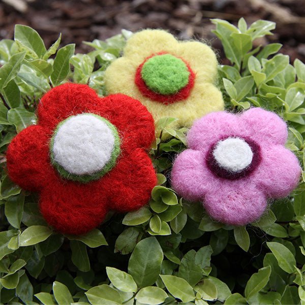 Ashford Needle Felting Kits - Flowers NFKF - Mooroolbark Wool