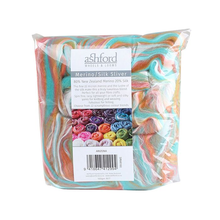 Ashford Silk Merino 20/80 Blend Fibre-1 - Mooroolbark Wool