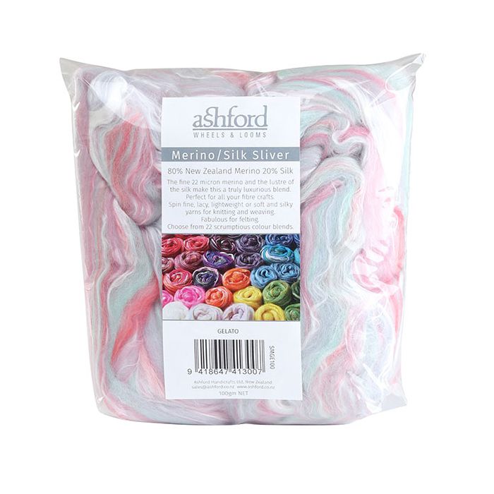 Ashford Silk Merino 20/80 Blend Fibre-2 - Mooroolbark Wool