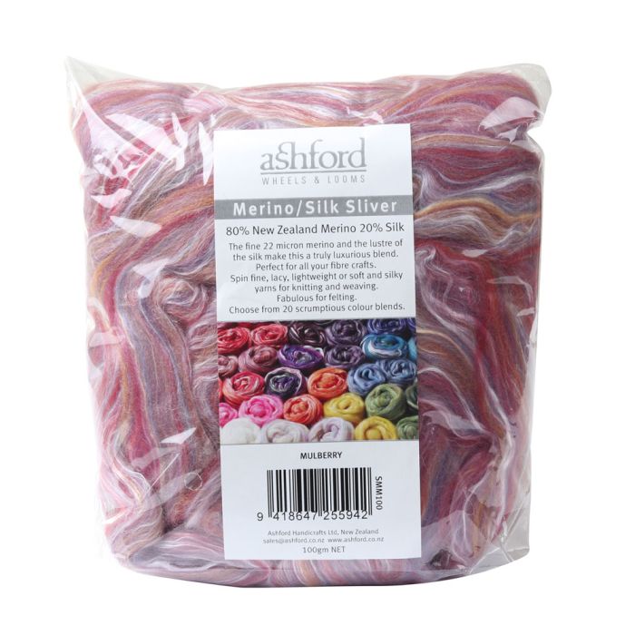 Ashford Silk Merino 20/80 Blend Fibre-7 - Mooroolbark Wool
