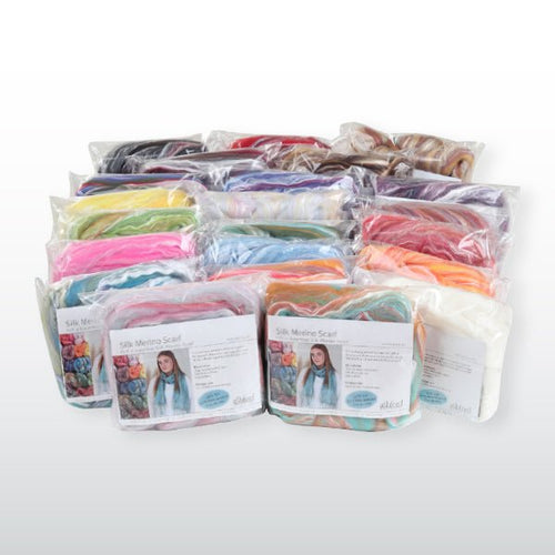 Ashford Silk Merino Fibre Packs & Scarf Kits- Juniper 098- SMSK098 - Mooroolbark Wool