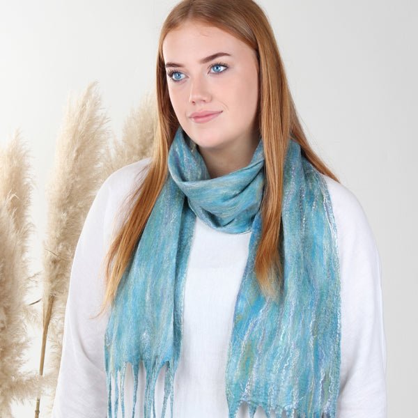 Ashford Silk Merino Fibre Packs & Scarf Kits- Juniper 098- SMSK098 - Mooroolbark Wool