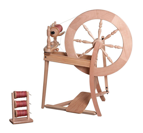 Ashford Traditional Spinning Wheel  - Double Drive - Natural DDSW - Mooroolbark Wool