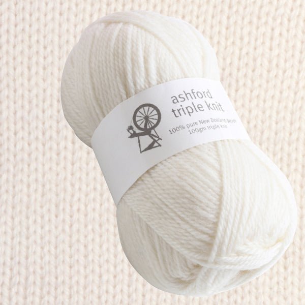 Ashford Triple Knit 100% pure wool - Snow - 813 - Mooroolbark Wool