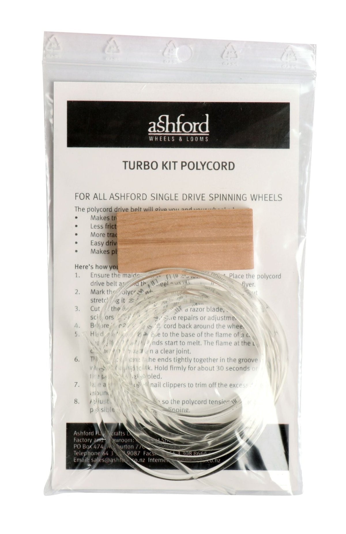 Ashford Turbo Kit Polycord  (Drive Band for Single Drive Wheels) TKP - Mooroolbark Wool