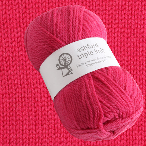 Ashford Triple Knit 100% pure wool Fuchsia 801