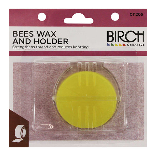 Birch Bees Wax and Holder - 011205 - Mooroolbark Wool