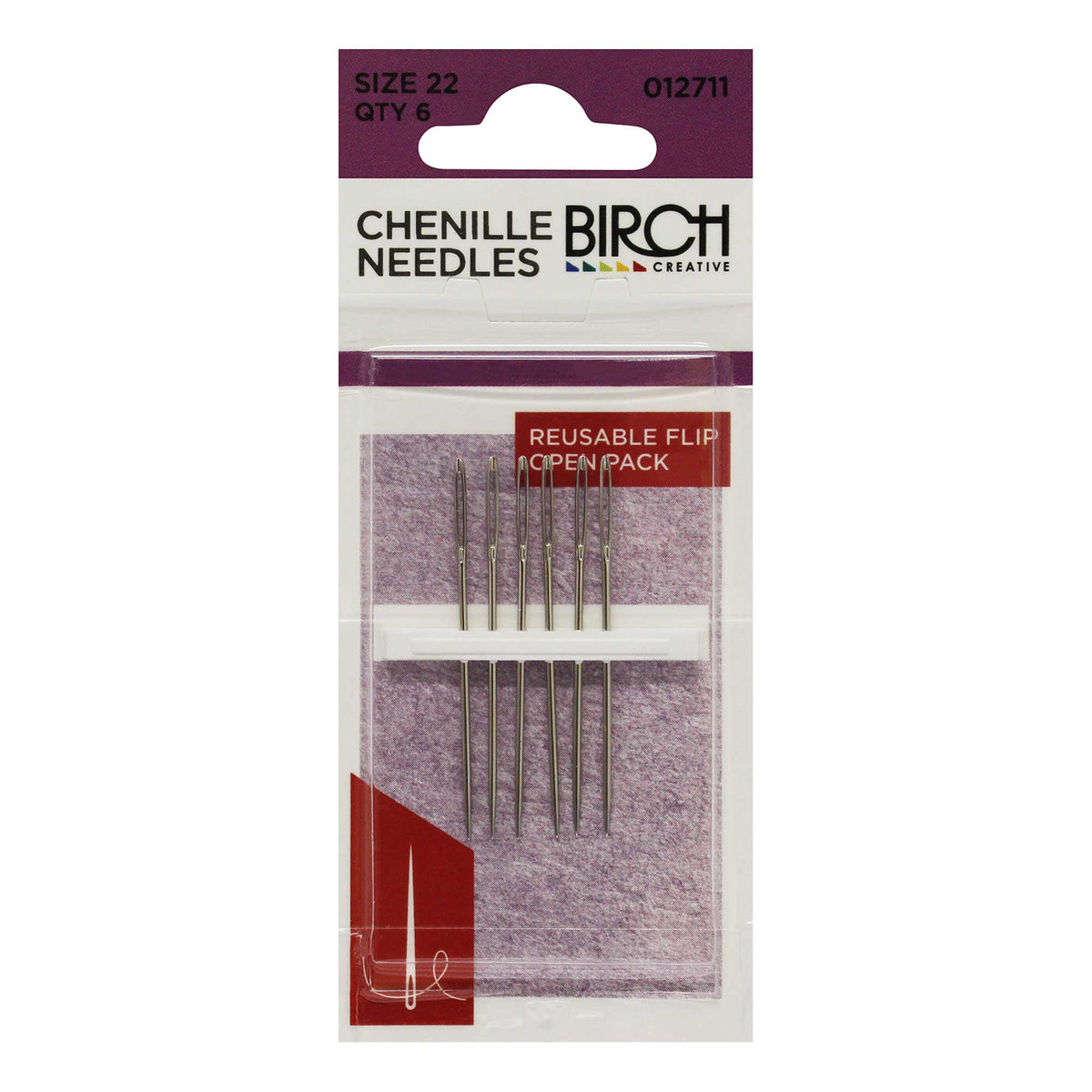 Birch Chenille Needle Size 22 qty 6 - Mooroolbark Wool
