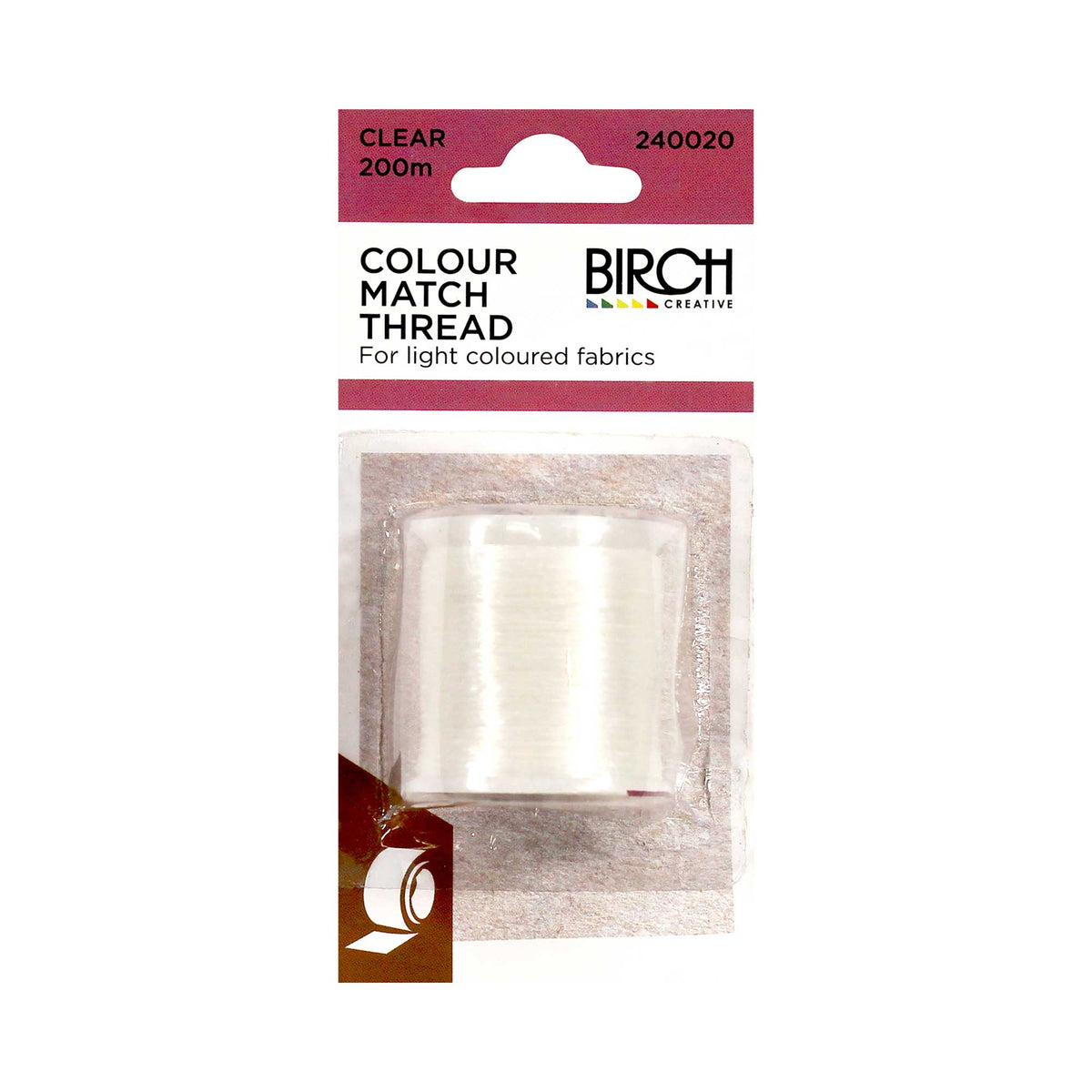 Birch Colour Match Clear 200m - 240020 - Mooroolbark Wool