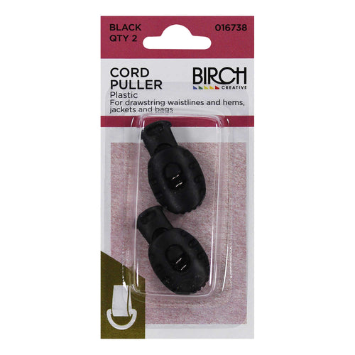 Birch Cord Puller qty 2 - Black 016738 - Mooroolbark Wool