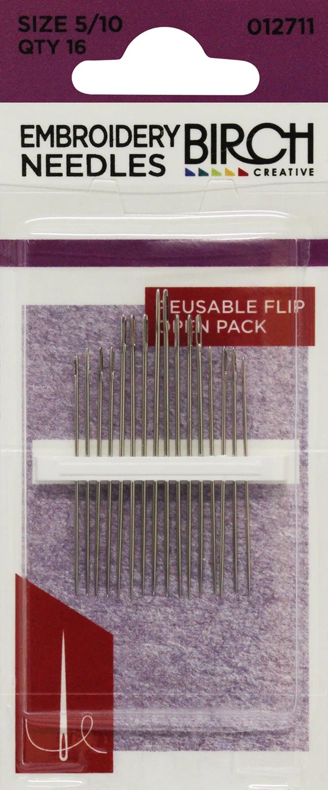 Birch Embroidery Needles size 5/10 - Mooroolbark Wool