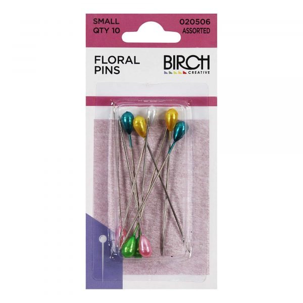 Birch Floral Pins - Assorted Small 020506 - Mooroolbark Wool