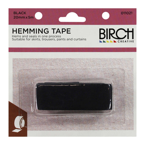 Birch Hemming Tape - Black - Mooroolbark Wool