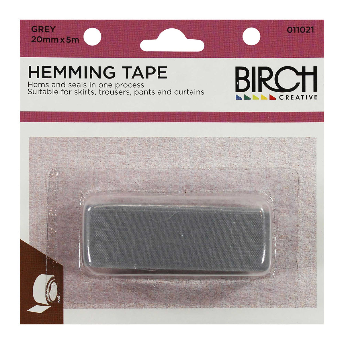Birch Hemming Tape - Grey - Mooroolbark Wool