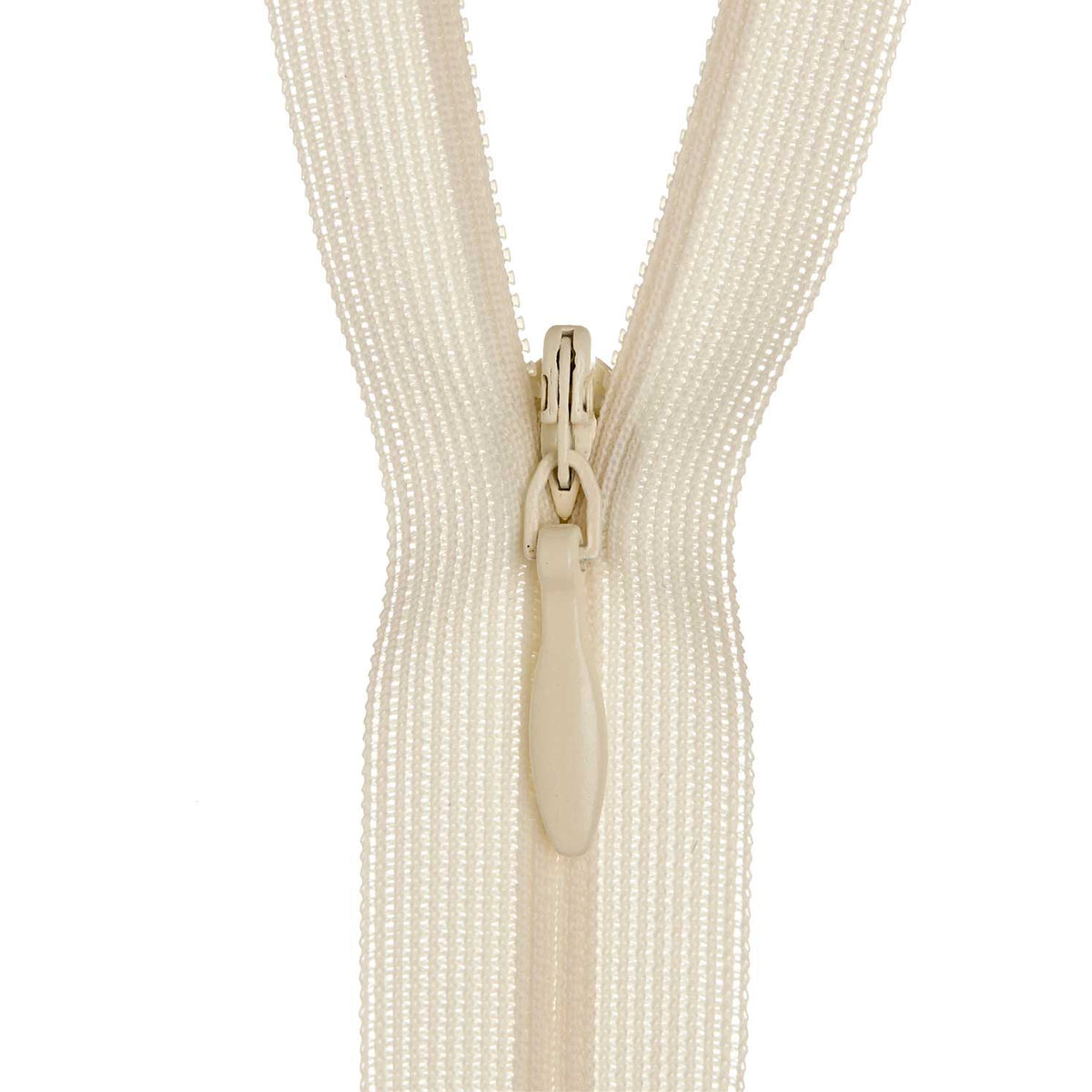 Birch Invisible Zip - 18cm Cream 102 - Mooroolbark Wool