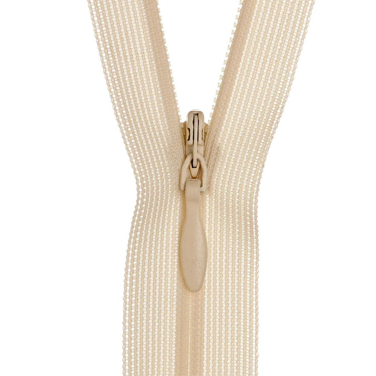 Birch Invisible Zip - 18cm Natural 297 - Mooroolbark Wool