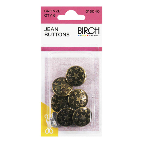 Birch Jean Buttons Bronze 016040 - Mooroolbark Wool