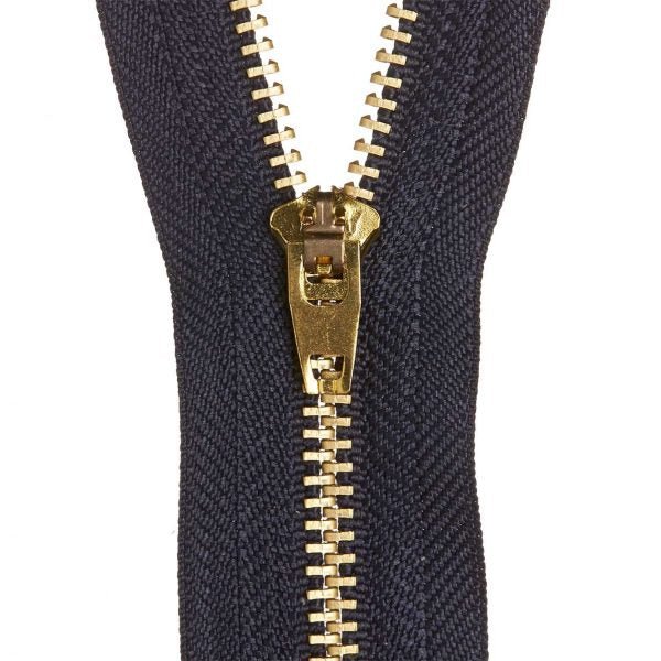 Birch Jean Zip - 15cm Dark Blue 318 - Mooroolbark Wool