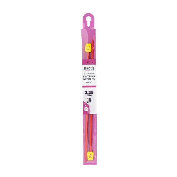 Birch Kids Plastic Knitting Needles - 3.00mm - Mooroolbark Wool