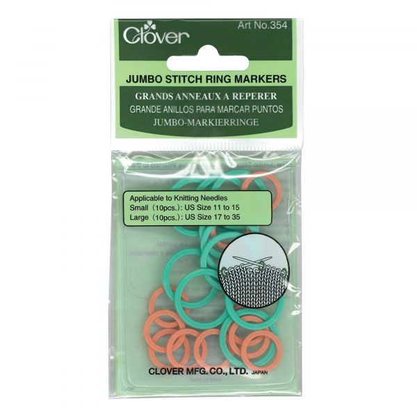 Clover Soft Jumbo Stitch Ring Markers 3108