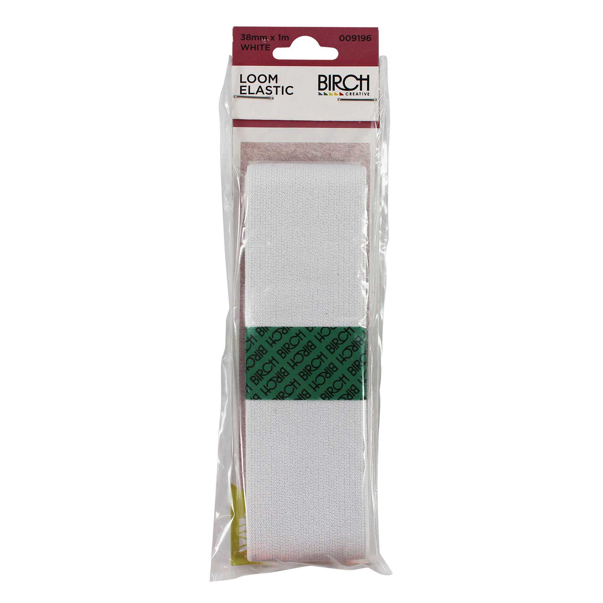 Birch Loom Elastic 38mm x 1m White - 009196 - Mooroolbark Wool