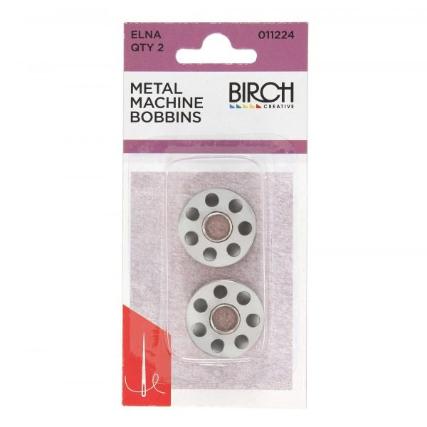 Birch Machine Bobbins Metal Elna 011224 - Mooroolbark Wool