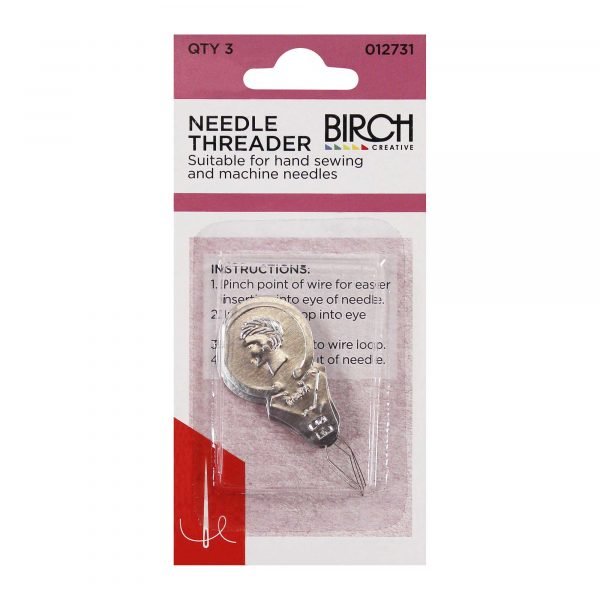 Birch Needle Threader - Metal Silver 021731 - Mooroolbark Wool