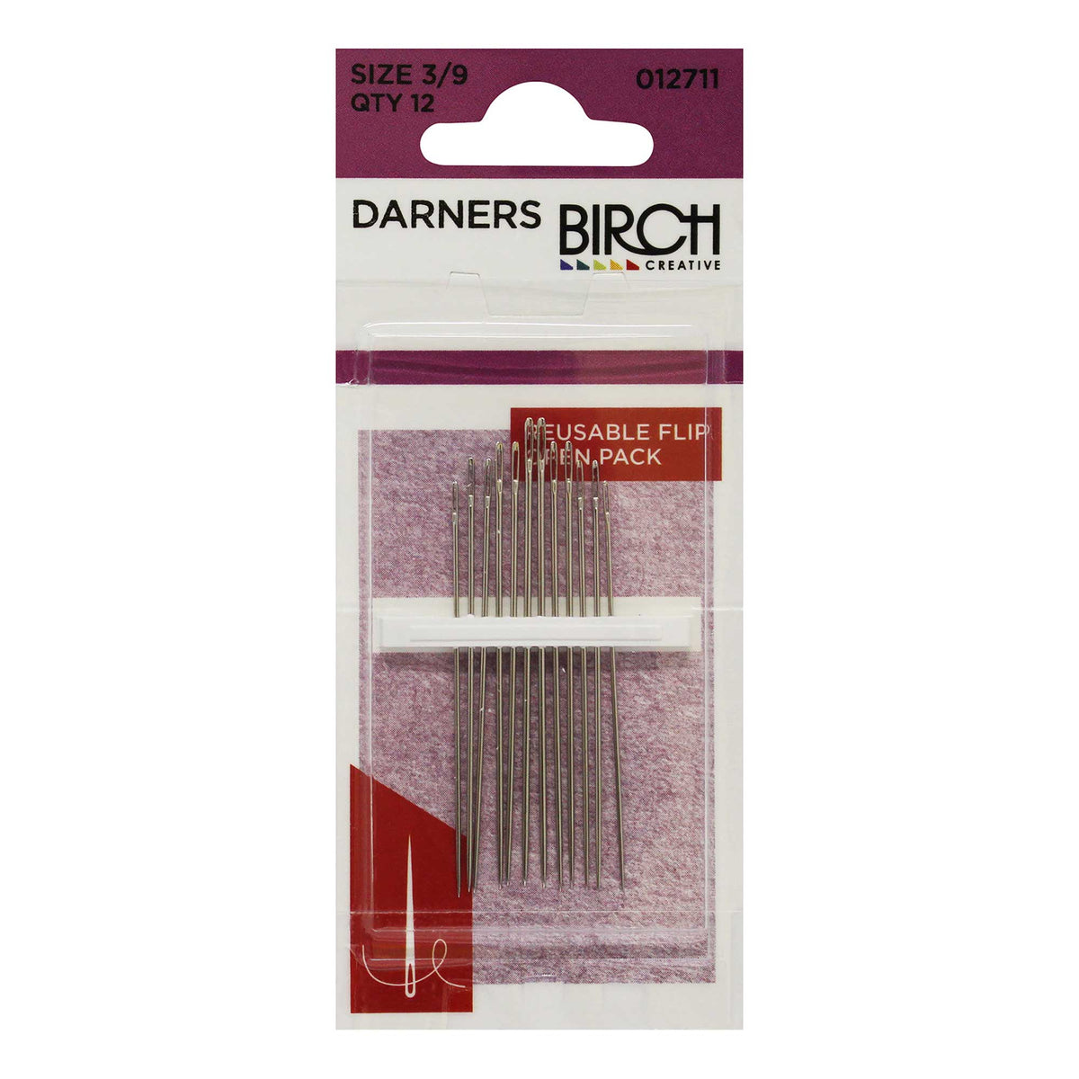 Birch Needles - Darners 012711 - Size 3/9 - Mooroolbark Wool