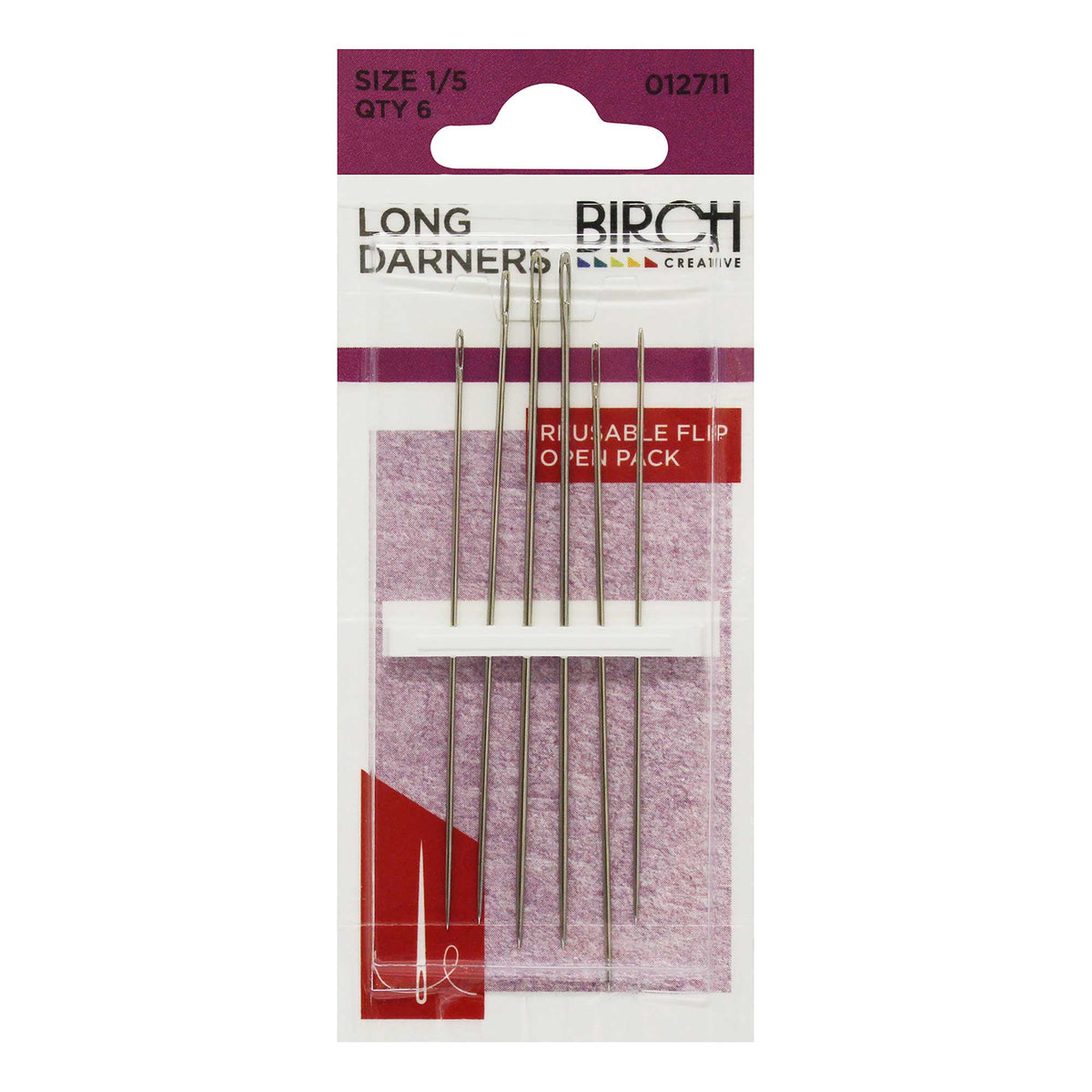 Birch Needles - Long Darners 012711 - Size 1/5 - Mooroolbark Wool