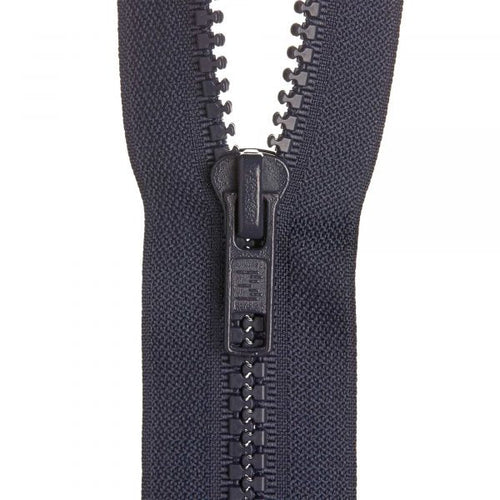 Birch Open End Zip -51cm Dark Navy 318 - Mooroolbark Wool