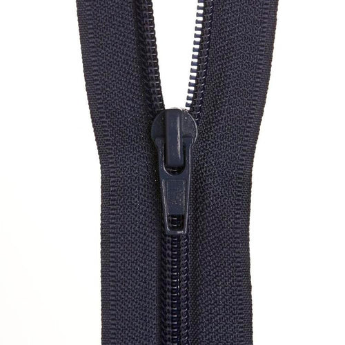 Birch Open End Zip - 66cm Dark Blue 318 - Mooroolbark Wool
