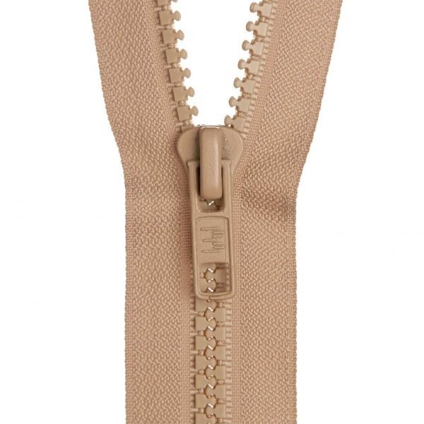 Birch Open End Zip - 66cm Fawn 298 - Mooroolbark Wool