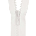 Birch Open End Zip - 66cm White - 101 - Mooroolbark Wool
