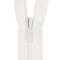 Birch Open End Zip - 75cm White 101 - Mooroolbark Wool