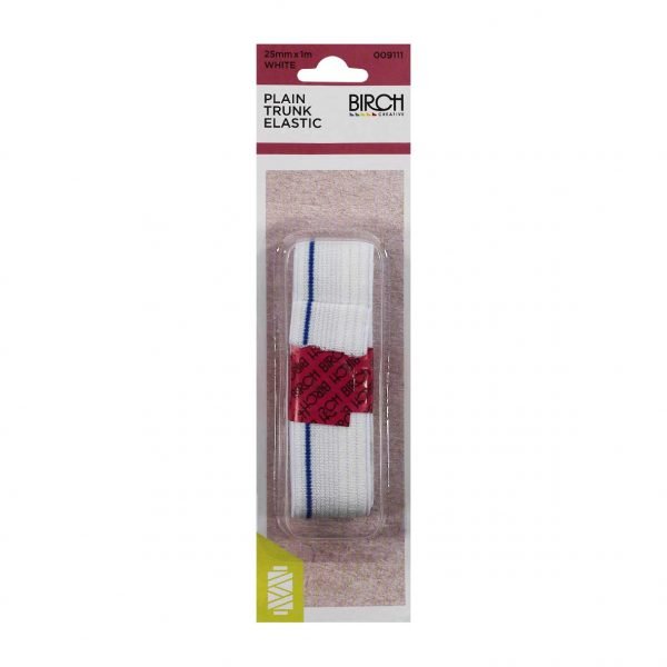 Birch Plain Trunk Elastic 25mm x 1m - 009111 - Mooroolbark Wool