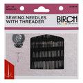 Birch Sewing Needles with Threader - 50 ON - 012654 - Mooroolbark Wool