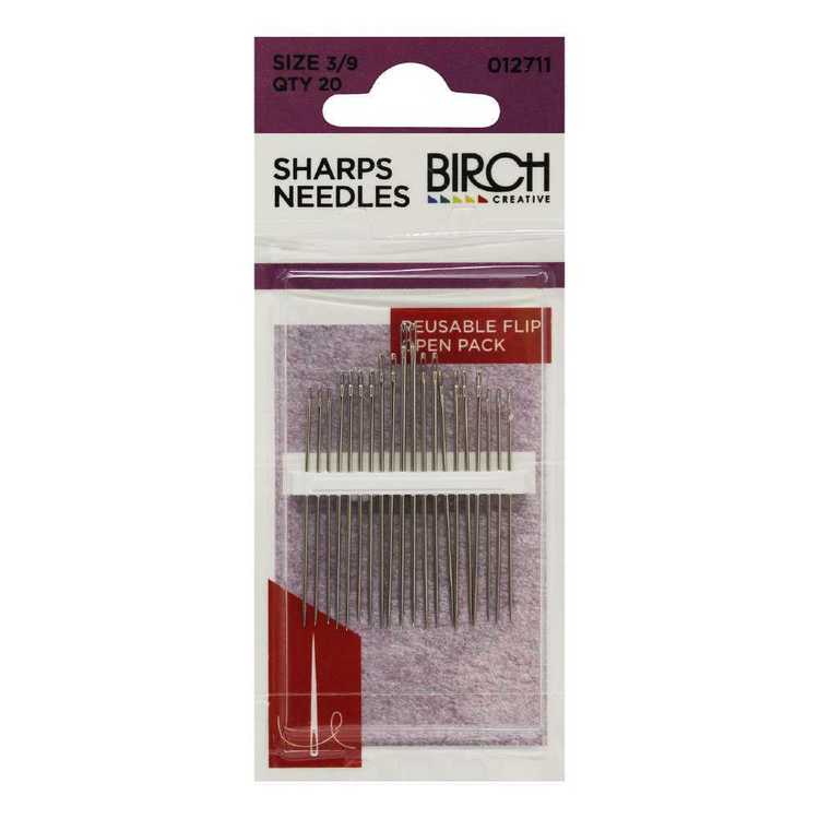 Birch Sharps Needles Size 3/9 20 Pack -012711 - Mooroolbark Wool