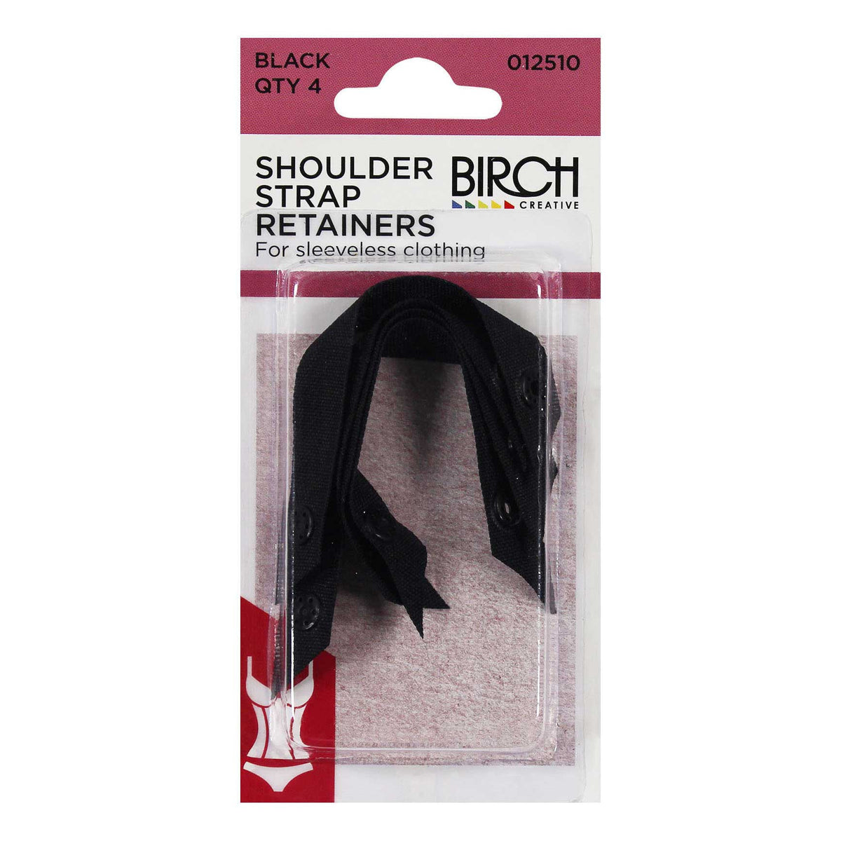 Birch Shoulder Strap Retainers 012510 - Black - Mooroolbark Wool