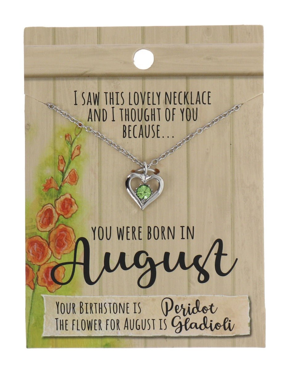 Birthstone Necklaces - August - BSN008 - Mooroolbark Wool