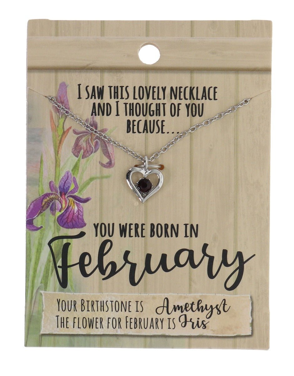 Birthstone Necklaces - February - BSN002 - Mooroolbark Wool