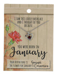 Birthstone Necklaces - January - BSN001 - Mooroolbark Wool