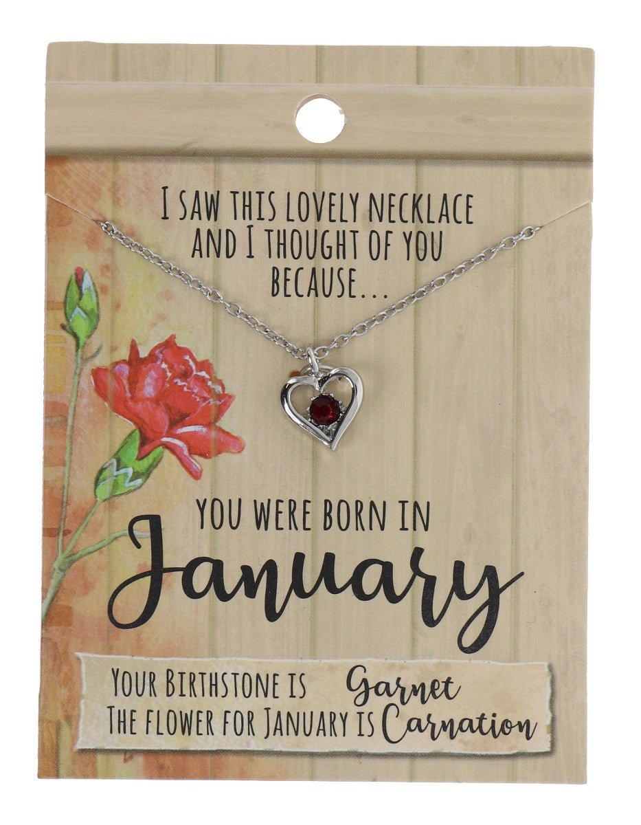 Birthstone Necklaces - January - BSN001 - Mooroolbark Wool