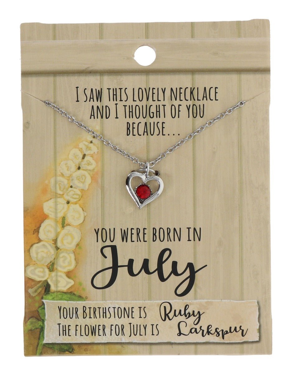 Birthstone Necklaces - July - BSN007 - Mooroolbark Wool