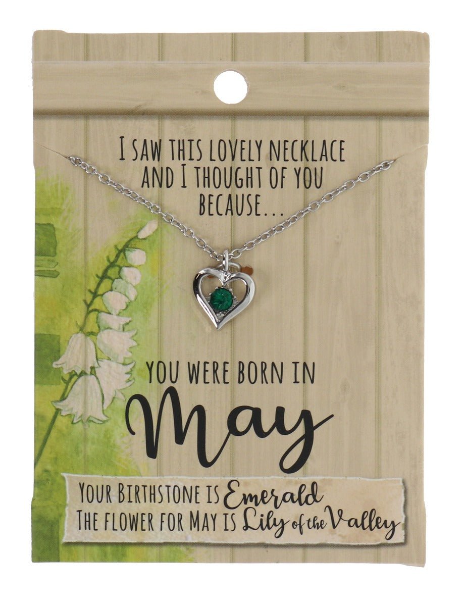 Birthstone Necklaces - May - BSN005 - Mooroolbark Wool