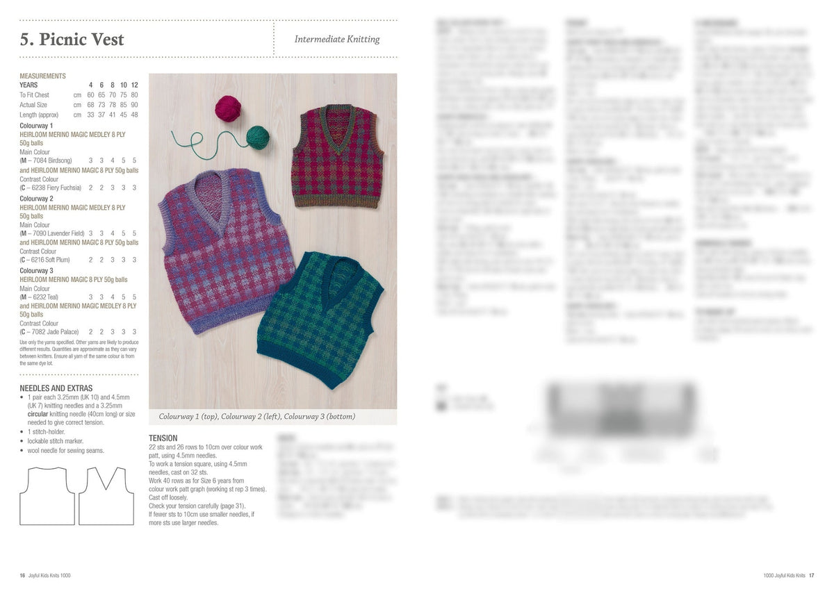 Book 1000 - Heirloom Joyful Kids Knits 8 Ply - Mooroolbark Wool