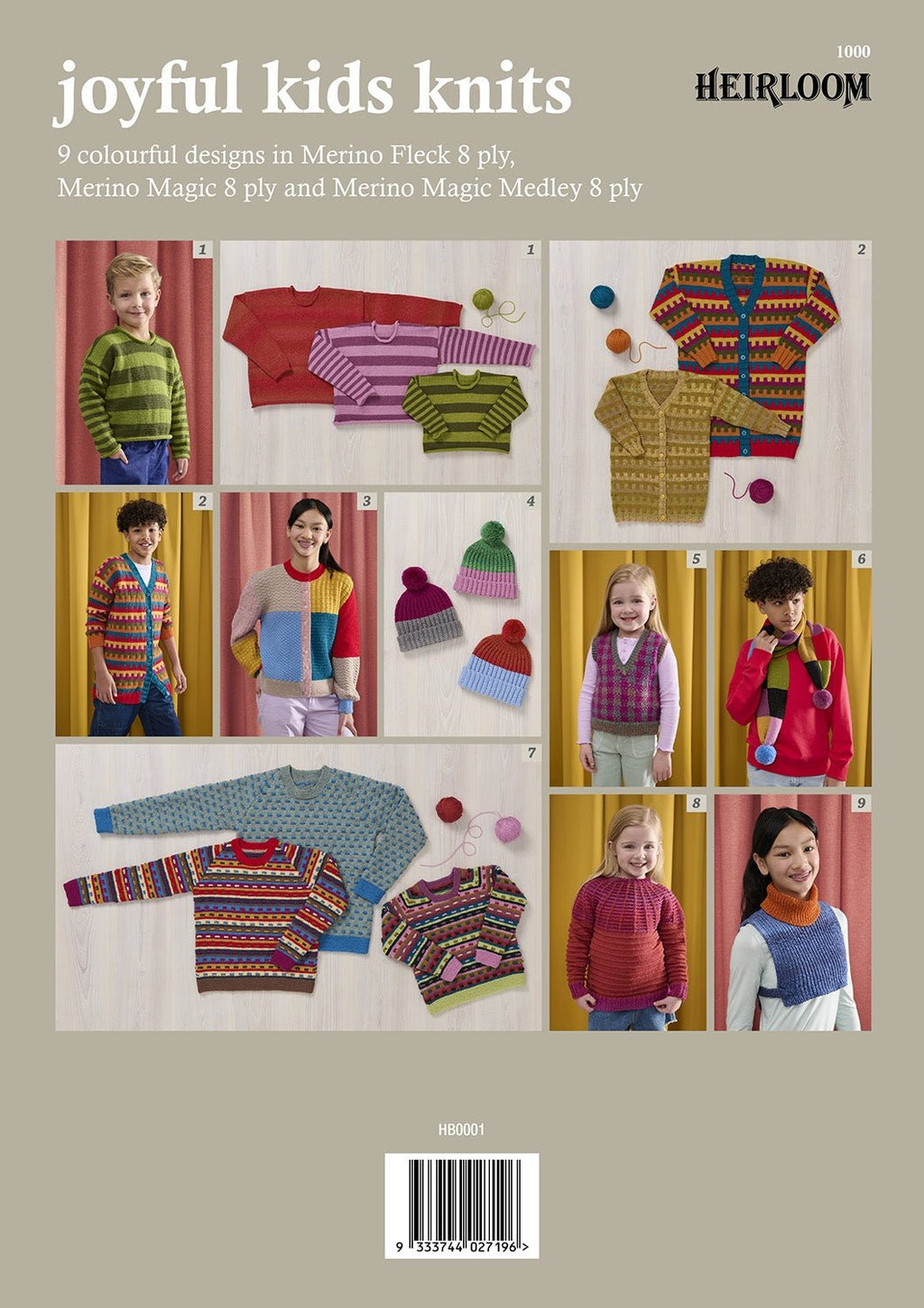 Book 1000 - Heirloom Joyful Kids Knits 8 Ply - Mooroolbark Wool
