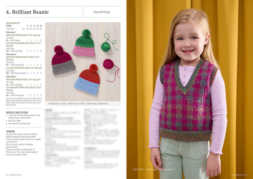 Book 1000 - Heirloom Joyful Kids Knits 8 Ply - Mooroolbark Wool