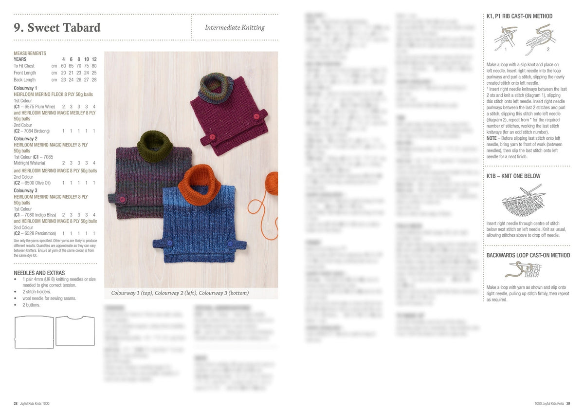 Book 1000 - Heirloom Joyful Kids Knits 8 Ply - Mooroolbark Wool