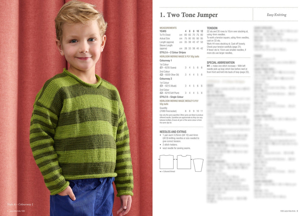 Book 1000 - Heirloom Joyful Kids Knits 8 Ply - Mooroolbark Wool