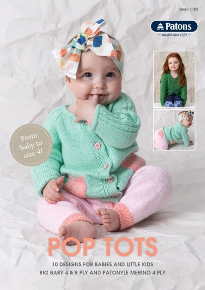 Book 1103 -  Patons Pop Tots - Mooroolbark Wool